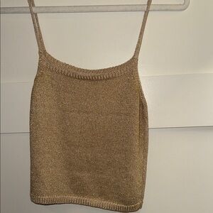 Elegant Tan Sparkle Women's Top